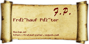 Frühauf Péter névjegykártya